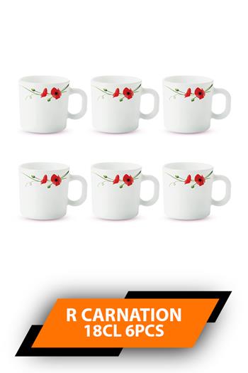 Larah 18cl 6pcs Mug R Carnation